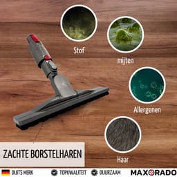Maxorado Parketmondstuk geschikt voor Dyson – Quick Release – Vervangingsborstel voor V10 Slim & V12 Slim – Professioneel mondstuk voor harde vloeren zoals laminaat, parket & tegels – Wendbaar dubbel scharnier – Krasvrije reiniging — thumbnail 3