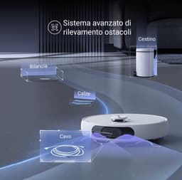EZVIZ RS2 Robotstofzuiger - Dweil/stofzuiger - Auto-legen watertank - Zelfreinigende Dweil - 3D-mapping - Wit — thumbnail 2