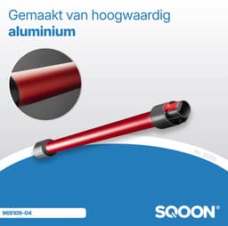 SQOON® - Zuigbuis geschikt voor Dyson V7, V8, V10, V11 en V15 rood - Model 969109-03 — thumbnail 4