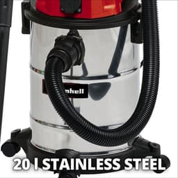 Einhell Elektrische Nat-/Droogzuiger TC-VC 1820 SA - 1250 W - 180 mbar - 20 L - 3-delige kunststof buis - 150 cm zuigslang - Schuimrubberen filter - Automaat-aansluiting — thumbnail 3