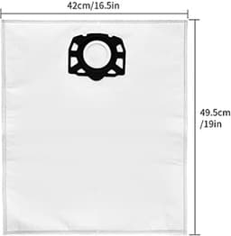 12 stuks vliesfilterzakken geschikt voor Karcher WD4, -WD5, -WD6, MV4, MV5, MV6, reserveonderdelen, zak, accessoirekit voor Kärcher 2.863-006.0 — thumbnail 2