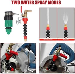 Stofverwijderaar Snijmachine - Vernevelingssysteem Watersproeier - Stofvrij Werken - Flexibel Mondstuk - 5m Slang - Zwart — thumbnail 5