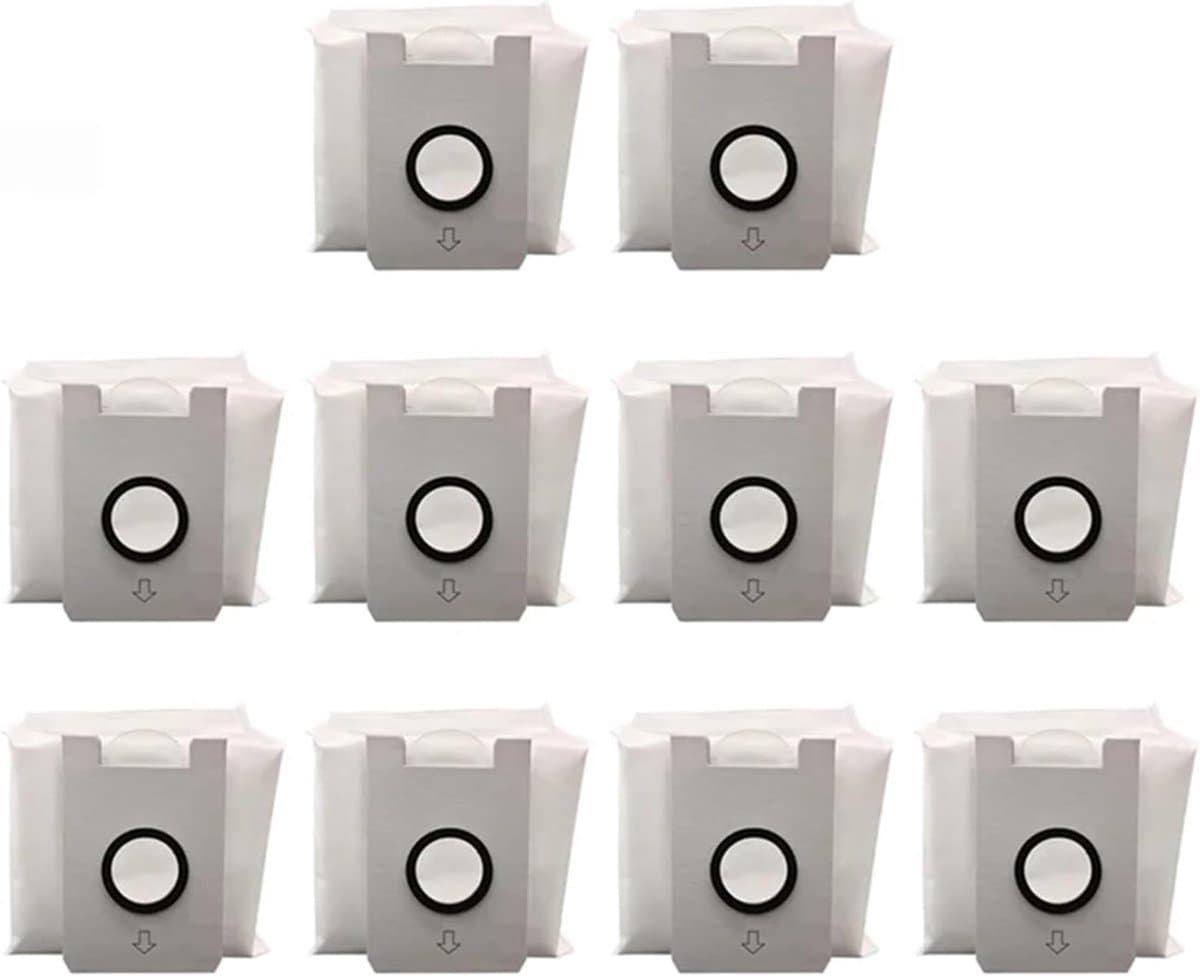10 stuks stofzakken - Voor JONR VC08 Pro en Midea Q9 Station stofzuigeraccessoire - niet-geweven vuilniszakken -stofzuigeronderdelen — afbeelding 1