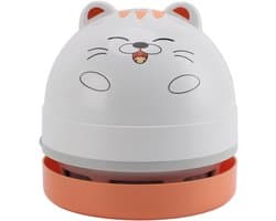 Mini Bureau Stofzuiger - Draagbaar Apparaat - Snelle Schoonmaak - Afneembare Mondstuk - 13 cm Hoog - Kat