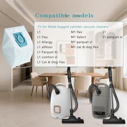 Set van 10 vervangende stofzuigerzakken geschikt voor Miele Guard M1 L1 S1 serie stofzuigers, inclusief 3 filters en 1 borstel - voor dagelijks gebruik in slaapkamers, woonkamers en keukens — thumbnail 3