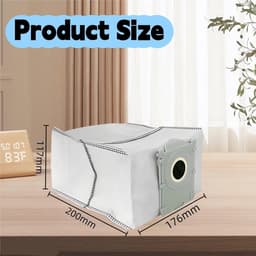 12 stuks vervangende stofzakken - compatibel met ECOVACS DEEBOT X8 PRO OMNI /X9 PRO OMNI /T50 Pro OMNI /T50 MAX PRO OMNI /T80 OMNI robotstofzuigers — thumbnail 3