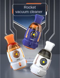 Mini Bureaustofzuiger - Draagbare Reiniger - Bureau Schoonmaken - 600 Pa Zuigkracht - 55 ml - Blauw — thumbnail 5
