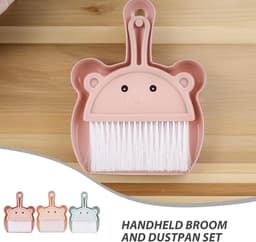 Tafelveger en Stoffer Set - Mini Bezems - Bureau Schoonmaken - Ophangbeugel - 20.8 cm - Diverse Kleuren — thumbnail 2