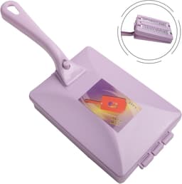 Handmatige Veegmachine - Kruimeldief - Snel Opruimen - Dubbele Borstel - 26 cm - Paars — thumbnail 4