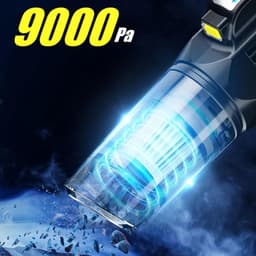 Draagbare Stofzuiger - Handstofzuiger Auto - Snelle Schoonmaak - Sterke Zuigkracht 9000Pa - 500g Lichtgewicht - Zwart — thumbnail 3