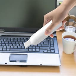Draadloze handstofzuiger - Draagbare reiniger - Auto en kantoor - USB oplaadbaar - Compact formaat - Wit — thumbnail 2
