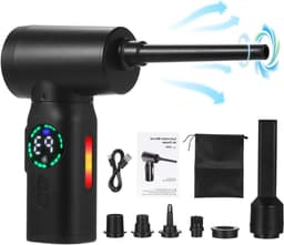 Elektrische Bladblazer - Reinigingsapparaat - Stofvrij Werken - Digitaal Scherm - 20.5 cm - Zwart — thumbnail 1