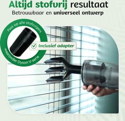 Opzetstuk 50mm - Jaloezieën Reiniger - Lamellen reiniger - Luxaflex Schoonmaken - Stofzuiger Accessoires - Stofvrij - Universeel - Gepatenteerd — thumbnail 5
