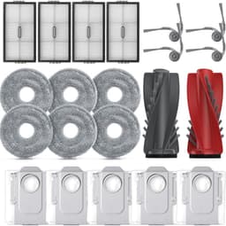21 stuks Vervangende accessoires - geschikt voor Roborock Saros 10R, Qrevo CurvX en Qrevo Curv 2 Pro robotstofzuigers - 1 hoofdborstel, 4 zijborstels, 4 HEPA-filters, 6 reinigingsdoeken en 6 stofzakken. — thumbnail 1