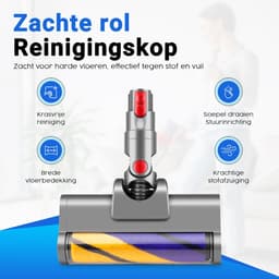 Luxuriq Zuigmond met Vuildetector geschikt voor Dyson V15, V11, V10, V8 & V7 - Vloerzuigmond met Laser - voor Harde Vloeren & Kortpolig Tapijt - Grijs — thumbnail 5