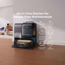 eufy Robotstofzuiger Omni E28 met 6 stofzakken, draagbare dieptereiniger, HydroJet systeem, 20.000 Pa zuigkracht, DuoSpiral ontklittende borstels, CornerRover arm, alles-in-één station — thumbnail 2