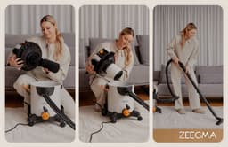 Zeegma Zonder Wash 1400W – Krachtige stofzuiger met wasfunctie – Tapijtreiniger en bekledingreiniger – Waterstofzuiger met HEPA-filter – Inclusief extra uitwasbaar filter – Voor auto, meubels en vloeren – 4L tank – 20L kunststof reservoir, 13m bereik — thumbnail 5