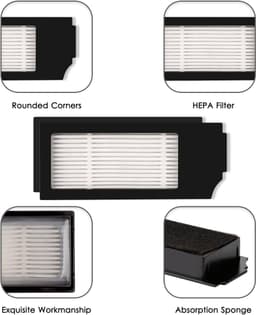 (5 Stuks) N20 Plus HEPA Filter Geschikt voor Robot Stofzuiger Ecovacs DEEBOT N20 Plus/ N20 Pro Plus/ X1 OMNI/ X1 PRO OMNI/ X1 Plus/ T10 OMNI/ T10 TURBO, Robot Stofzuiger Filter Kit — thumbnail 5