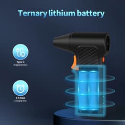 Elektrische Blusser - Luchtblazer Stof - Apparaten Reinigen - Instelbare Luchtstroom - 110.000 RPM - Zwart — thumbnail 4