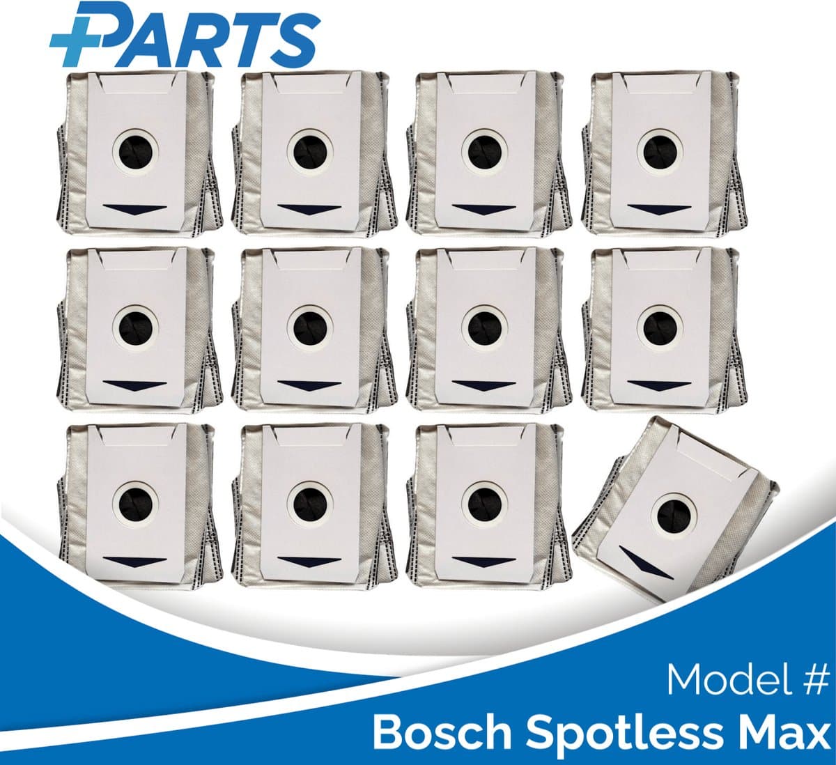 Bosch Spotless Max Stofzakken (12 Stuks, Plus.Parts® alternatief voor BHZRDBAB) — afbeelding 1