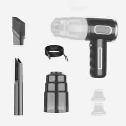 REDOM Stofzuiger 3500 Pa – Draadloze Handstofzuiger met Krachtige Zuigkracht – Lichtgewicht Stofzuiger voor Huis en Auto – Dubbele Motor – Zwart — thumbnail 5