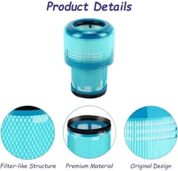 3-delige vervangende filters voor Geschikt voor Dyson V11 V15 SV14 SV17 SV22 Detect Animal Absolute Extra Pro Torque Drive Motorhead Stofzuigers, Vervangt onderdeel N° 970013-02 — thumbnail 3