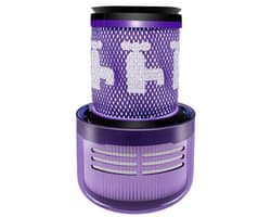 Vervangend HEPA-filter geschikt voor Dyson V12 Detect Slim, stofzuigerfilter geschikt voor Dyson V12 Slim Absolute Extra/Total Clean/Fluffy draadloze stofzuiger, 971517-01