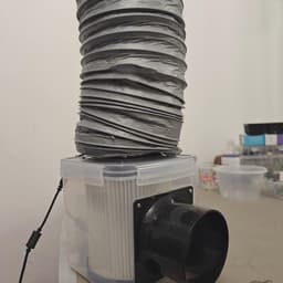 Tafelmodel Stofafzuiger - Afzuigapparaat Werkbank - Stof Afzuigen - Krachtig Zuigsysteem - 120 mm Rookafvoer - Zwart — thumbnail 2