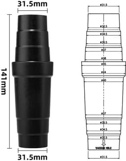 Multifunctionele meerlaagse stofzuigeradapter, universele verloopstuk voor diverse diameters, accessoire voor het ombouwen van stofzuigerslangen en -mondstukken. — thumbnail 2