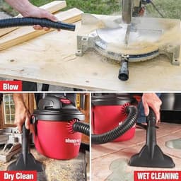 Compacte Nat-en Droog Stofzuiger 7,6 L met Opvouwbare Handgreep en Multifunctionele Accessoires — thumbnail 4