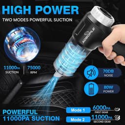 Draadloze Handstofzuiger 3-in-1: Mini Stofzuiger voor Auto en Huis met 11000PA zuigkracht — thumbnail 3