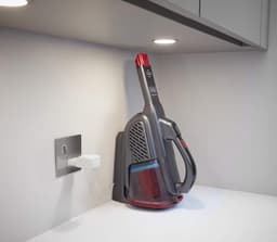 12 V accu-handstofzuiger met Cyclonic Action en uittrekbare kierenzuiger - titanium/rood As stofzuiger — thumbnail 2