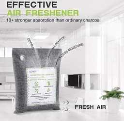 Bamboo Charcoal Air Purifying Bags - Large 4×200g - Removes Odors and Moisture - Nature Fresh Air Purifier Bags - Odor Eliminator for Home Car Pets - Bathroom Basement — thumbnail 1