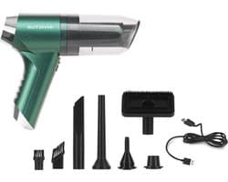 Accu-handstofzuiger 13-delig draadloos 3-in-1 mini-autostofzuiger - voor auto - keuken - toetsenbord - dierenharen - vacuümpomp - blazer