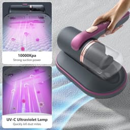 Aspiratore Portatile Battimaterasso ConSterilizzazione UV-C - Rimuove Polvere e Allergeni - per Materassi — thumbnail 2