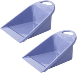 Stofblik Kunststof - Handwasbare pan - Bureau reinigen - Ergonomisch handvat - 28.5 cm - Blauw — thumbnail 1