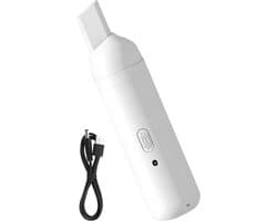 Draadloze handstofzuiger - Draagbare reiniger - Auto en kantoor - USB oplaadbaar - Compact formaat - Wit