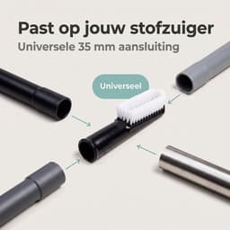 Cheqo® Meubelborstel - Stofzuigerborstel - Plumeau - Opzetborstel - Meubelzuigmond - Stofzuiger Mondstuk - Stofzuiger Opzetstuk - Bekledingszuigmond - Stofborstel - Stofzuigeraccessoire - Hulpstuk voor Meubels en Bekleding - Universeel — thumbnail 5