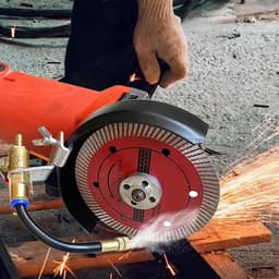 Stofverwijderaar Watersproeier - Snijmachine Vernevelaar - Stofbeheersing Bouw - Flexibele Aluminium Buis - 17.7 cm Lengte - Metaal — thumbnail 3
