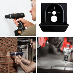 Muur Boren Stofvanger - Gereedschap Beschermer - Schoon Werkgebied - Hoge Stofafvang - 9x8x4cm - Zwart — thumbnail 3