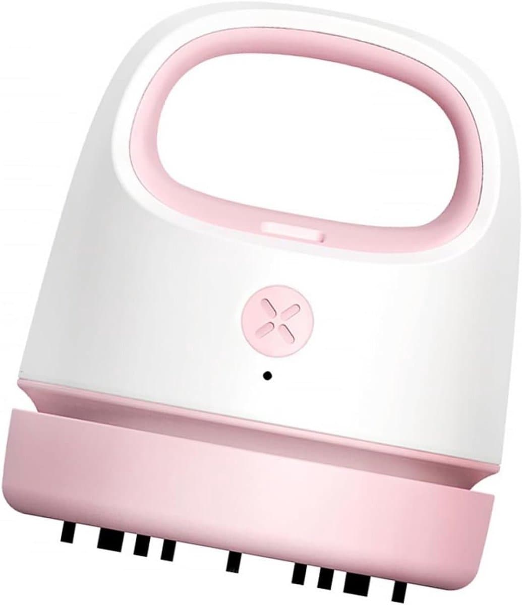 Draagbare Mini Stofzuiger - Tafelreiniger Kruimeldief - Bureau Schoonmaken - USB Oplaadbaar - 9.9 x 8.6 cm - Roze — afbeelding 1