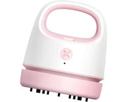 Draagbare Mini Stofzuiger - Tafelreiniger Kruimeldief - Bureau Schoonmaken - USB Oplaadbaar - 9.9 x 8.6 cm - Roze