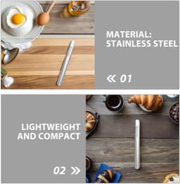 Kruimelverwijderaars Set - Tafel Schrapers - Tafels Schoonmaken - Roestvrij Staal - 8 Stuks - Zilver — thumbnail 5