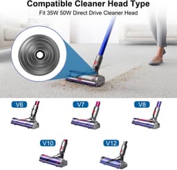 aladdien - V-Ball Wiel Accessoires - Vervangend Onderdeel - Zwart - Stofzuiger Wielen - Geschikt voor Dyson V6 V7 V8 V10 V12 DC58 DC59 DC62 DC74 — thumbnail 3