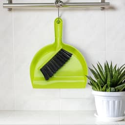 Kleine Bezem Stoffer - Handveger Set - Huishoudelijk Schoonmaken - Platte Rand Ontwerp - Compact Formaat — thumbnail 4