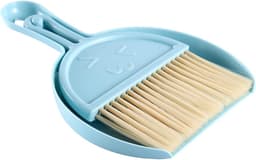 Mini Stoffer en Blik - Kleine stoffer Handveger - Bureau Reinigen - Ruimtebesparend ontwerp - Compact formaat - Blauw — thumbnail 5