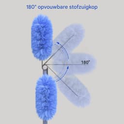 Microfiber Stoffer - Verstelbare Telescoopsteel - Hoge Oppervlakken Reinigen - 180 Graden Draaibaar - 80 cm - Grijs — thumbnail 5