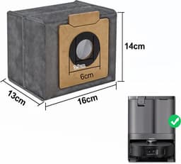 10x Stofzuigerzakken geschikt voor Eufy Clean X8 Pro / X10 Pro Omni - reservezakken - accessoireset - stofzuigerzakken — thumbnail 3