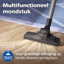 Philips 1000-Serie Stofzuiger met Zak - 750 W - Compact & Lichtgewicht - HEPA-filtersysteem - 9 meter bereik - Inclusief S-Bag - (XD1101/10) — thumbnail 5