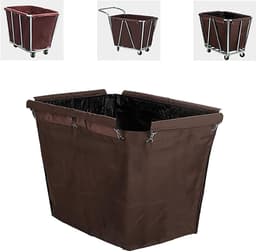 Wasmandzak - Vervangende zak - Wassen organiseren - Waterdicht Oxford - 400 liter capaciteit - Blauw Bruin — thumbnail 4